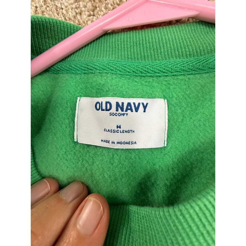 Old Navy Womens Lake Tahoe Cropped Sweatshirt Green M Souvenir Loungewear Casual - Picture 3 of 10
